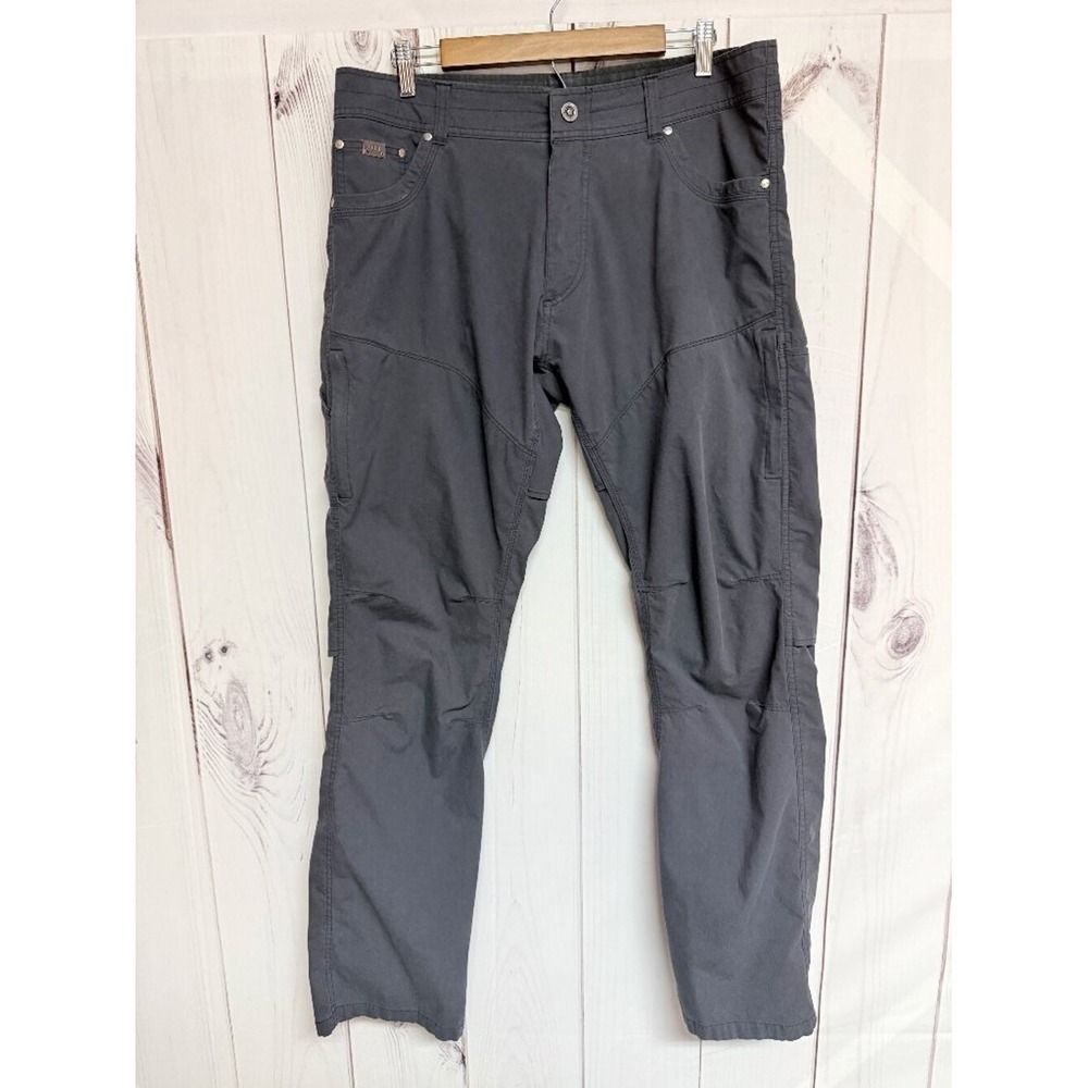 KÜHL Mens Renegade Rock Pants 36x34 Blue Stretch Hiking Climbing EUC